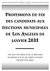 Profession de foi - Elections municipales de LA 2031